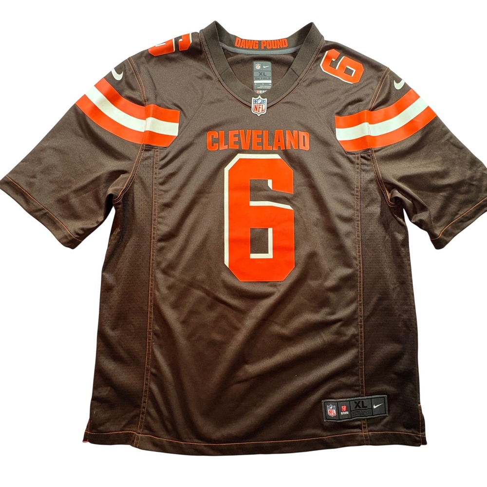Nike Cleveland‎ Browns Jersey Mens XL Brown Baker Mayfield #6 NFL Football Fan